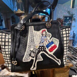 Brighton Fashionista Very Good Condition Canvas and Leather Tote